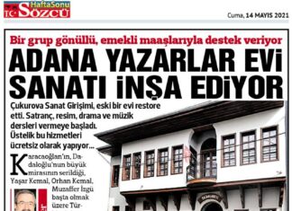 Adana Yazarlarevi sanatı inşa ediyor… (Sözcü gazetesi)