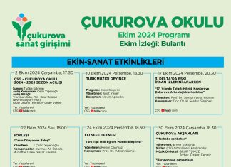 Çukurova Okulu Ekim 2024 Programı