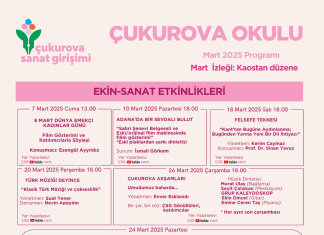 ÇUKUROVA OKULU MART 2025 PROGRAMI