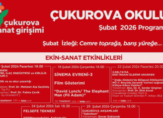 Çukurova Okulu Şubat 2026 Programı
